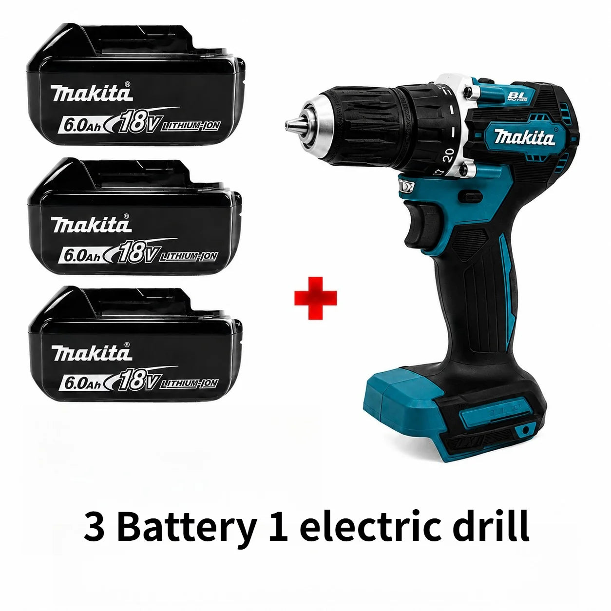 Makita DDF487 13mm Brushless Household 18V Lithium-ion Charging Impact Drill,high Torque Electric Screwdriver Makita 18V Battery