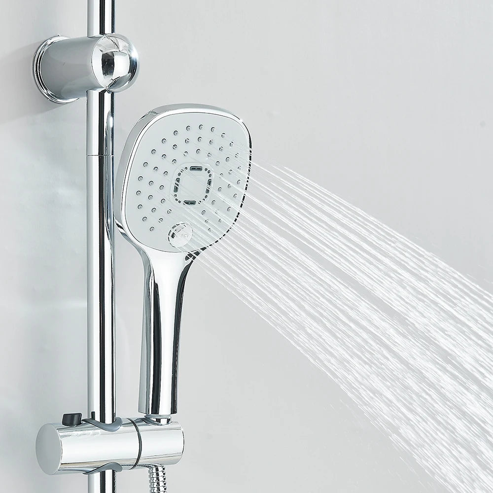 Rain Shower System With Handheld Shower Without Mixer For Bath Shower Wall Mounted Hot Cold Shower System for Bathtub