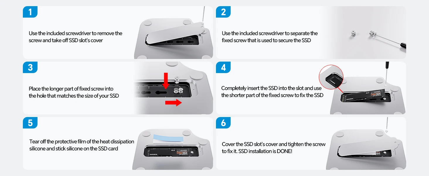 Mac Mini M4 Dock with 4TB SSD Enclosure & 4K HDMI Hub | Tidesmit Tidesmit