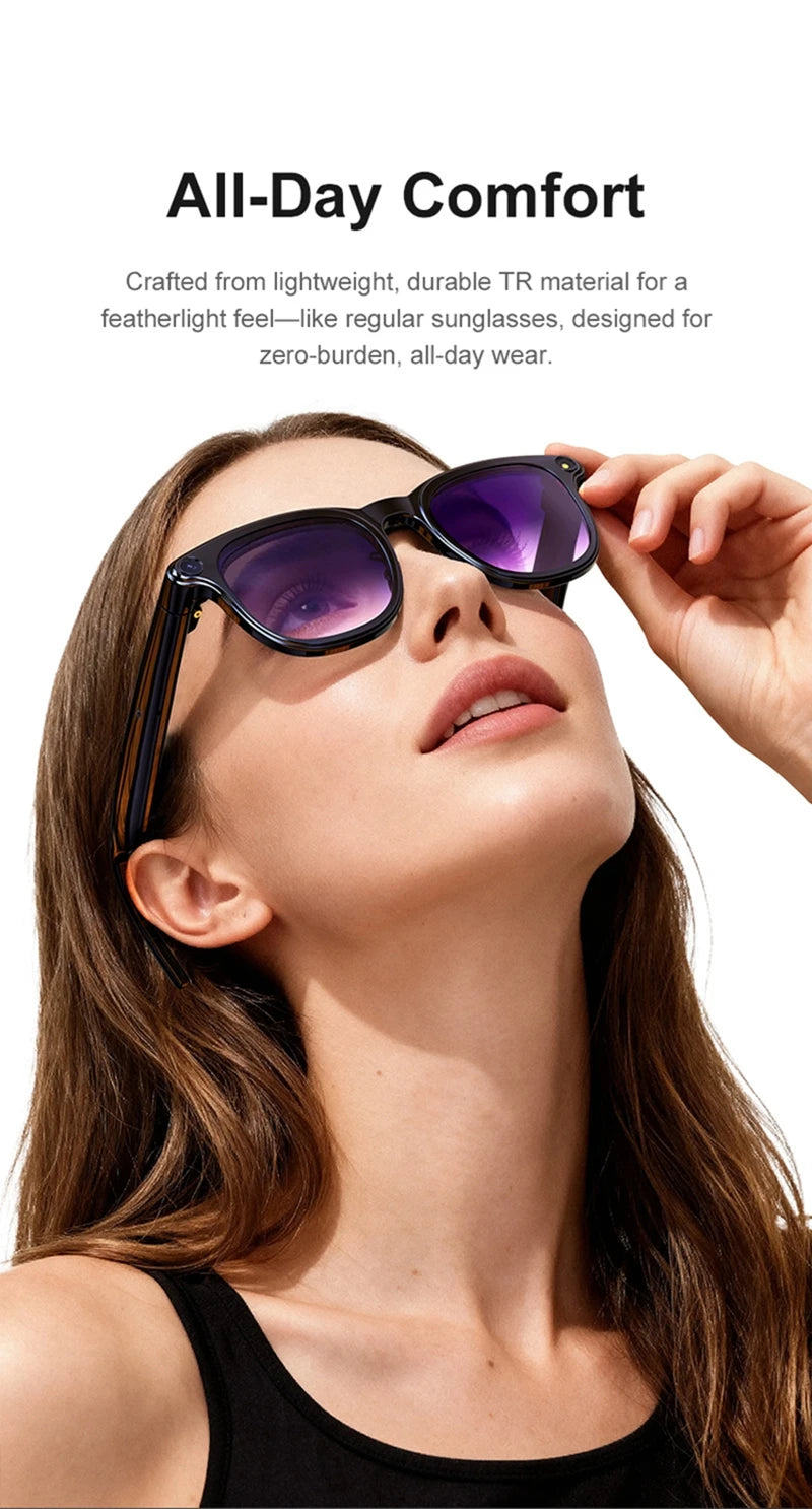 Smart Glasses with 8K Camera, Bluetooth Audio & 3-Lens Set Tidesmit