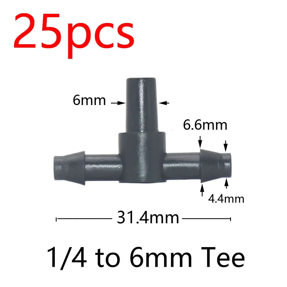 Garden Hose Connectors Barbed Tee Elbow Cross End Plug Coupling WDrip Irrigation System Atering Fitting For 3/5 4/7mm Hsse 2027