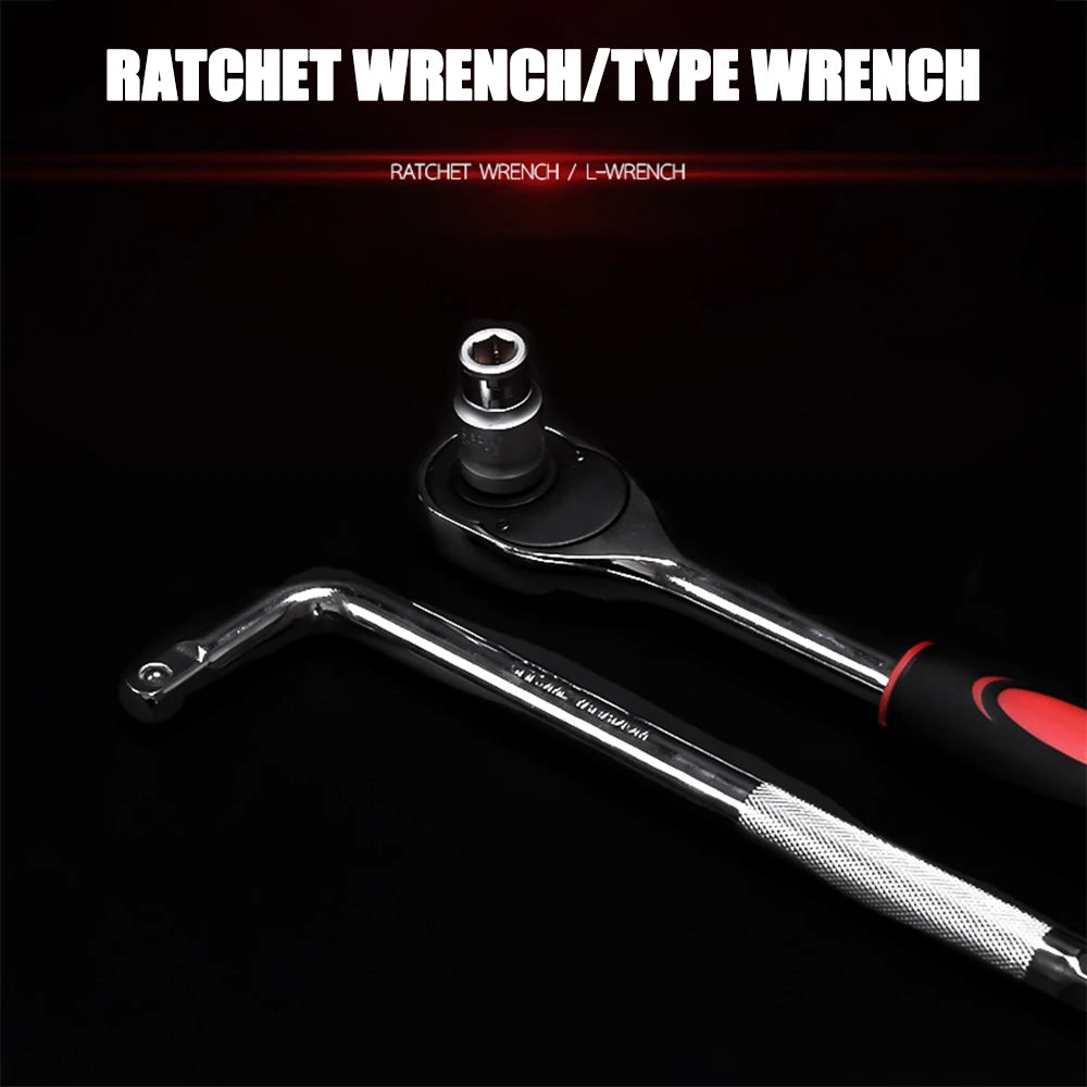 40PCS Auto Repair Tool Set, Ratchet Wrench & Torx Socket Set, L-Wrench, Bit Ratchet Box, Effective Comprehensive Touching