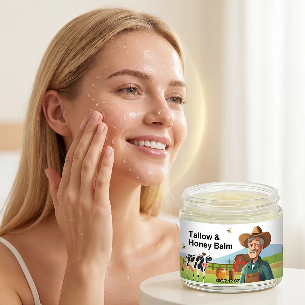 Tallow Honey Balm Soft Smooth Skin Enhance Elasticity Repair Barrier Anti Dryness Moisturize Beef Tallow Face Cream Body Lotion