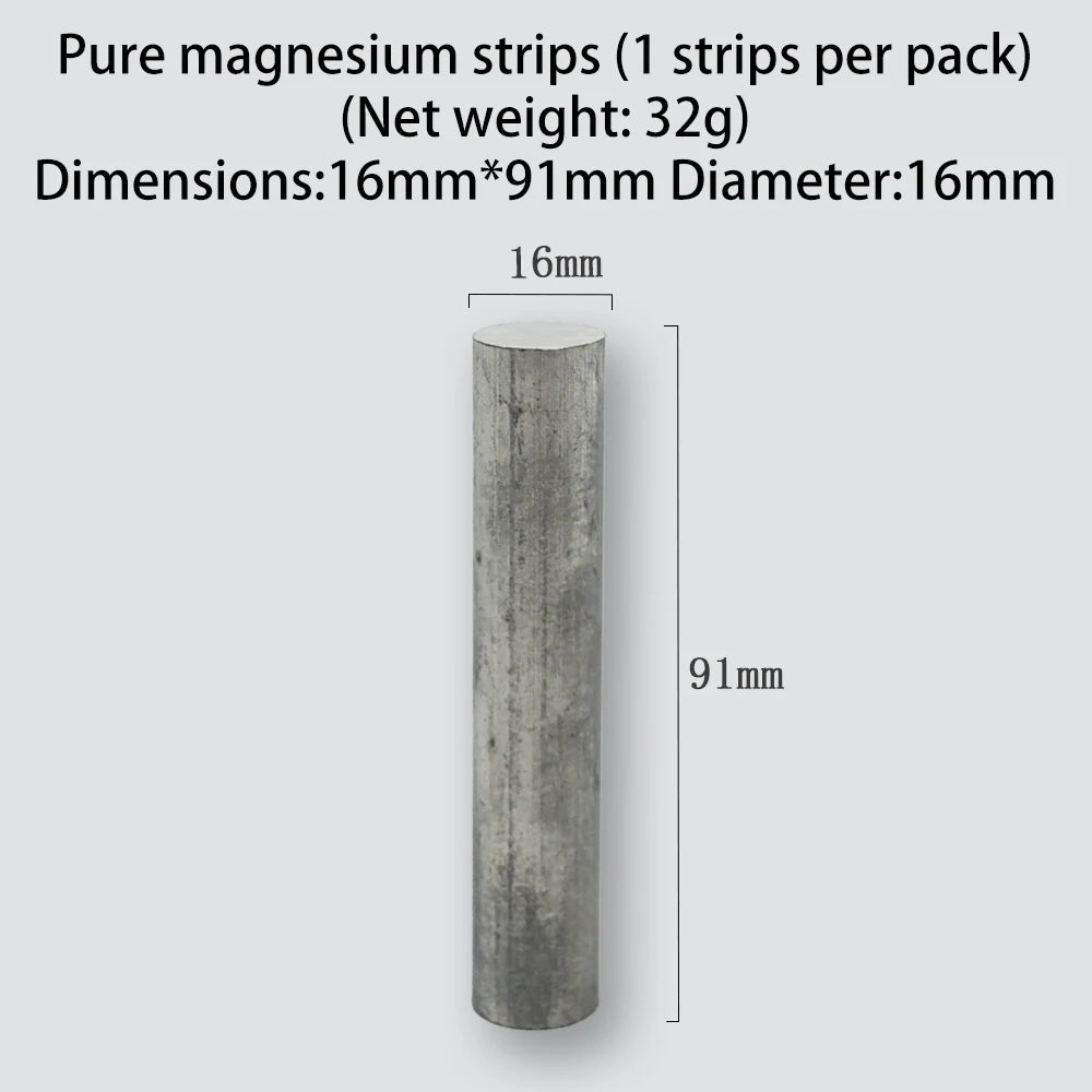 Fire Rod Solid High-purity Pure Magnesium Alloy Rods Outdoor Camping Survival Emergency Fire Metallic Magnesium Strip Survival