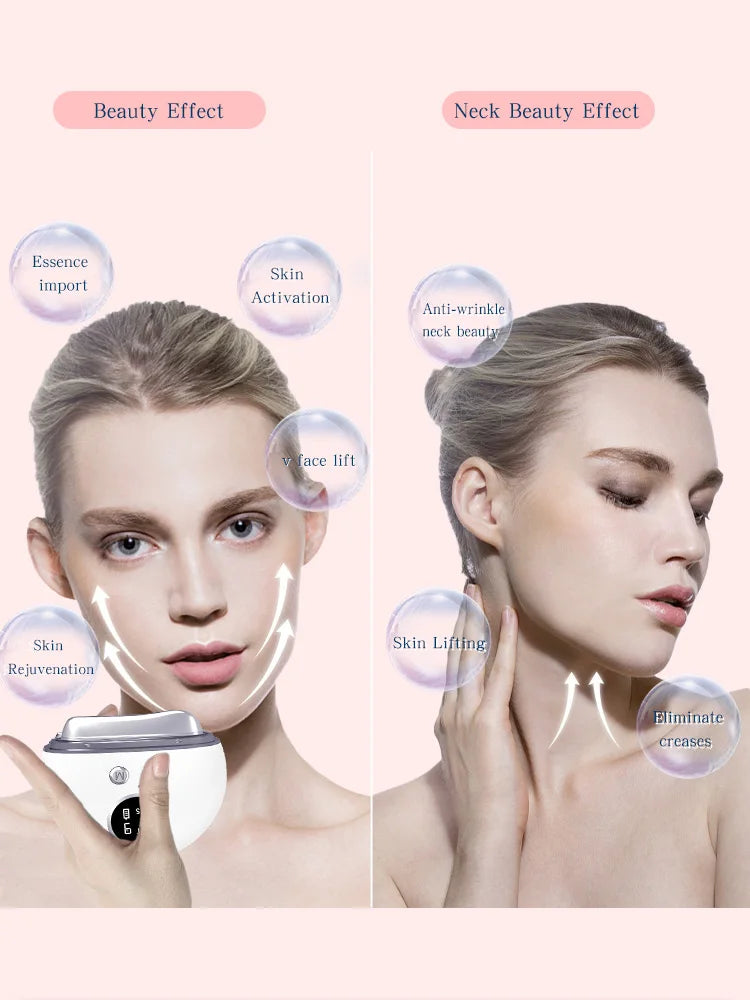 Facial Neck Massager - 4-in-1 Skin Care Tool with 9 Modes - Tidesmit Fascia Gun Tidesmit
