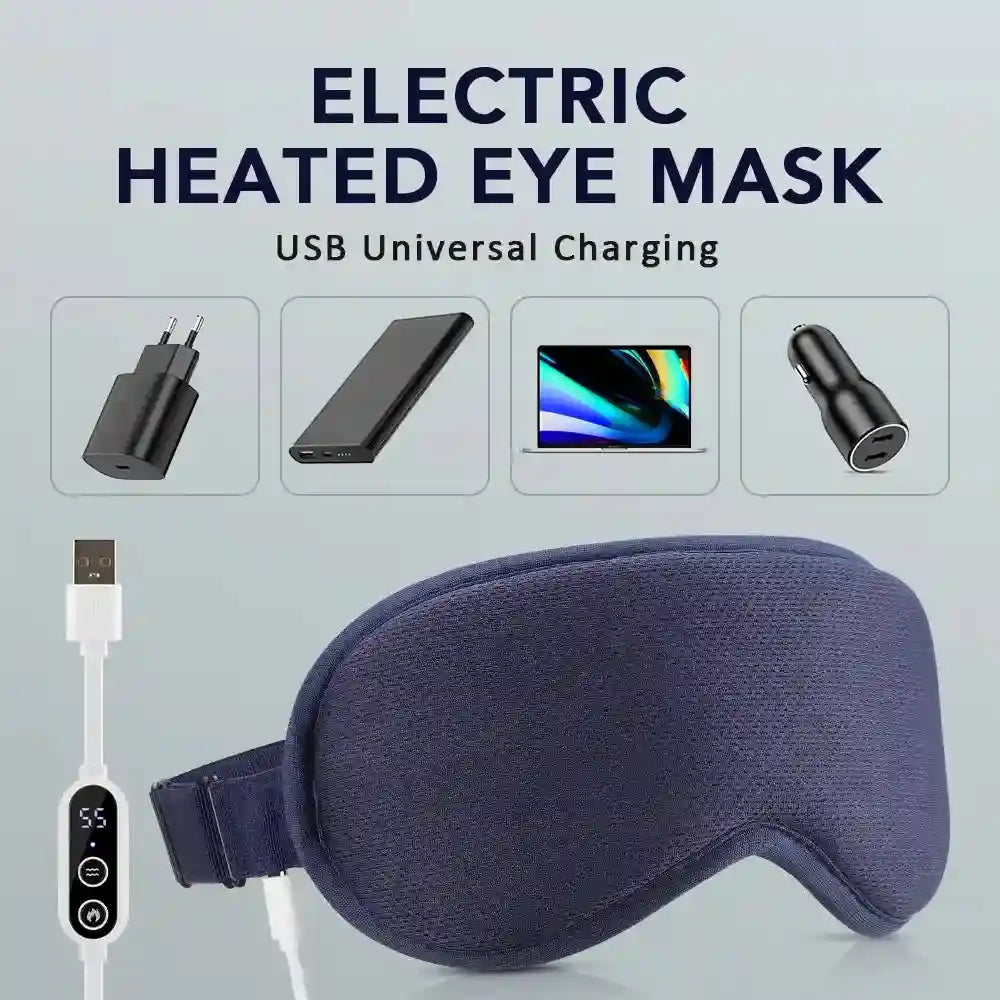 Heated Eye Massager Mask for Eye Strain Relief and Rechargeable Sleep Eye Massage Instrument Tidesmit