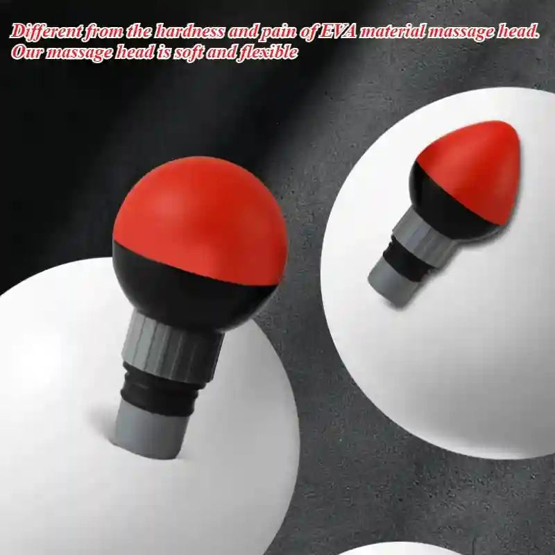 Massage Gun Replacement Heads | Soft Silicone Deep Tissue Attachments Fascia Gun Tidesmit