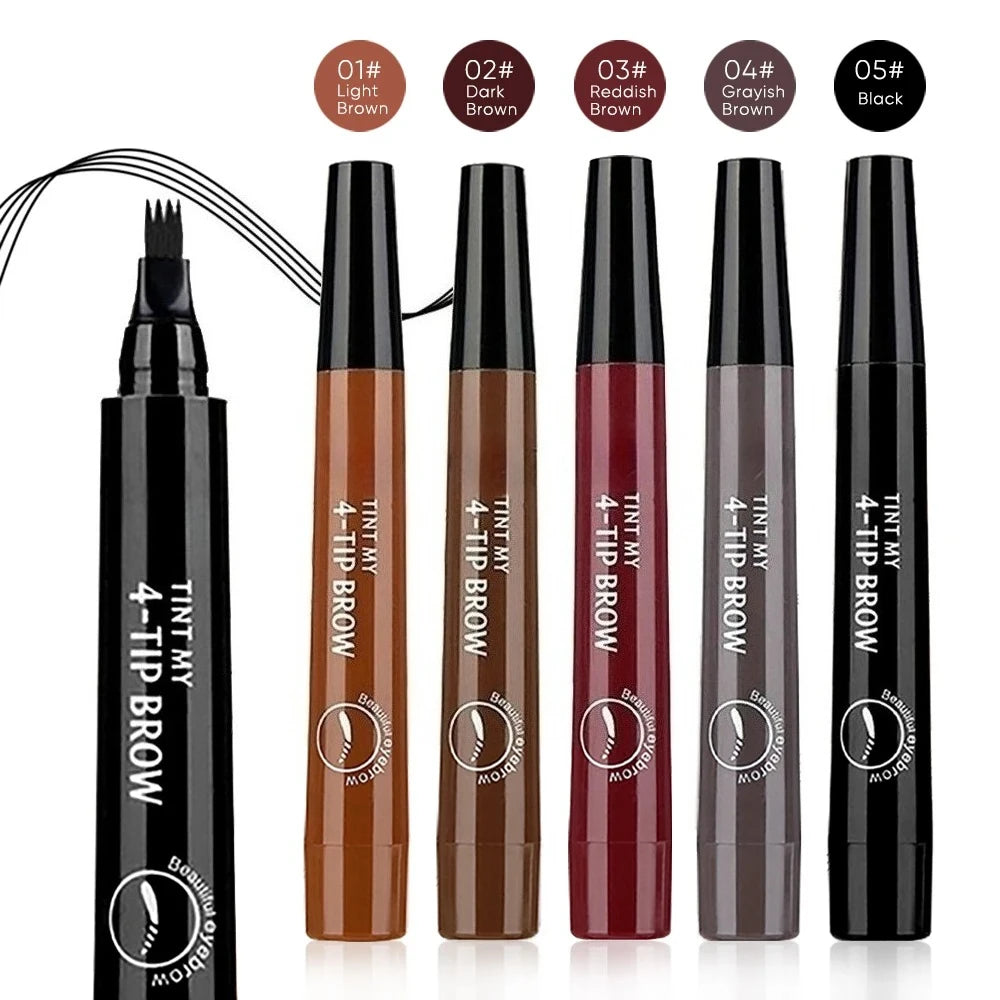 Four-Pronged Eyebrow Pencil - Smudge-Proof PMU Microblading Pen Permanent Makeup Machines Tidesmit