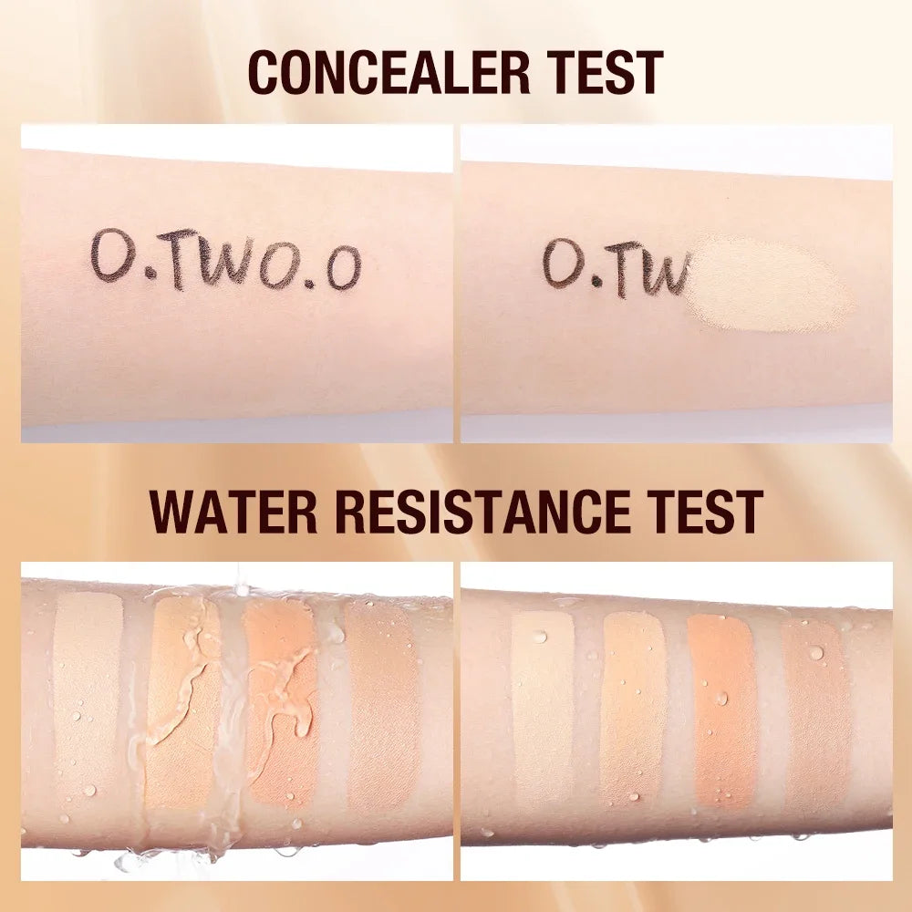 Tidesmit O.TWO.O matte waterproof concealer showing texture close-up for covering dark circles and facial blemishes