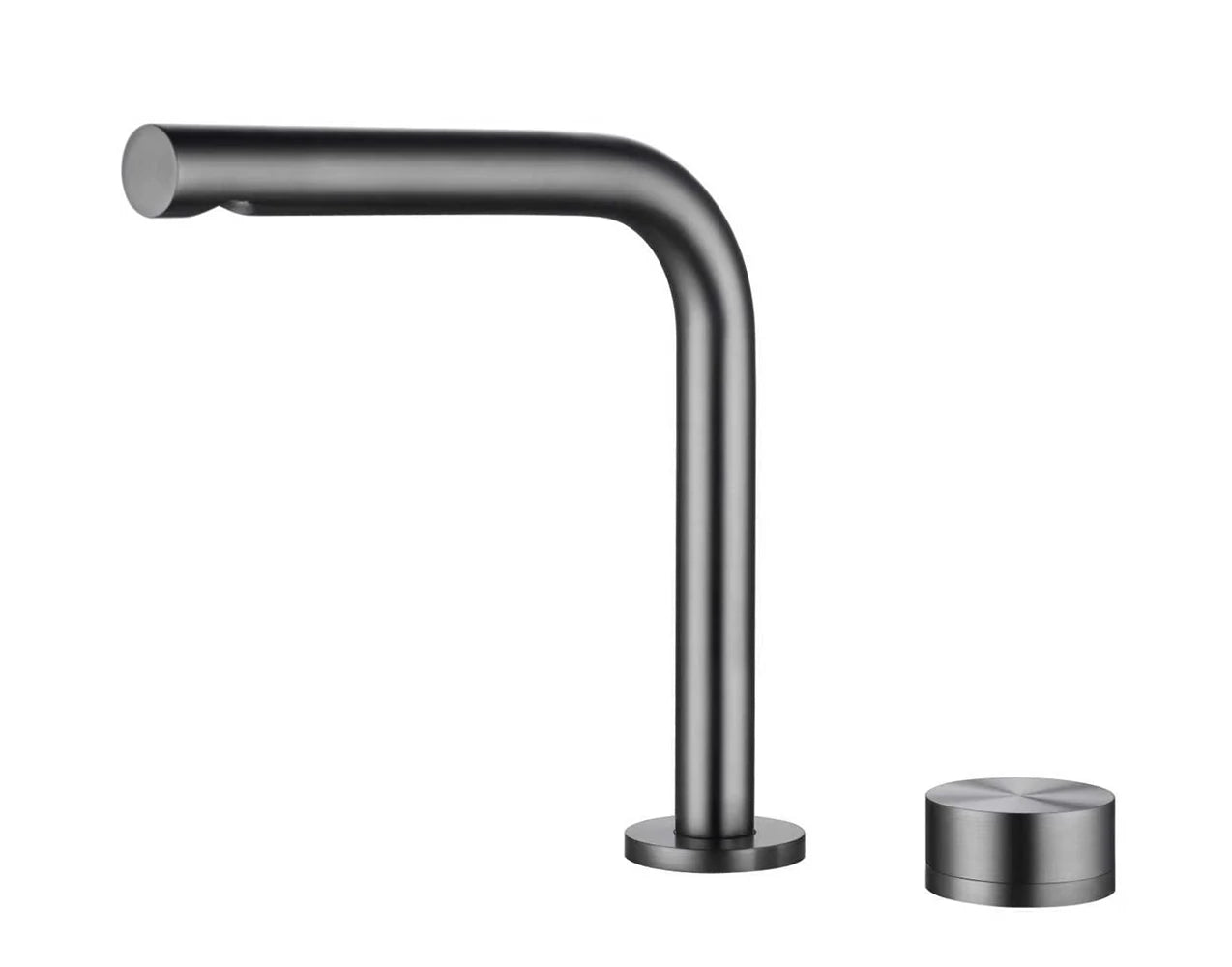 Brass 2 Hole Bathroom Basin Faucet Rotating Widespread Grey/Nickel/Chrome Hot & Cold Mixer Sink Tap for Bathroom