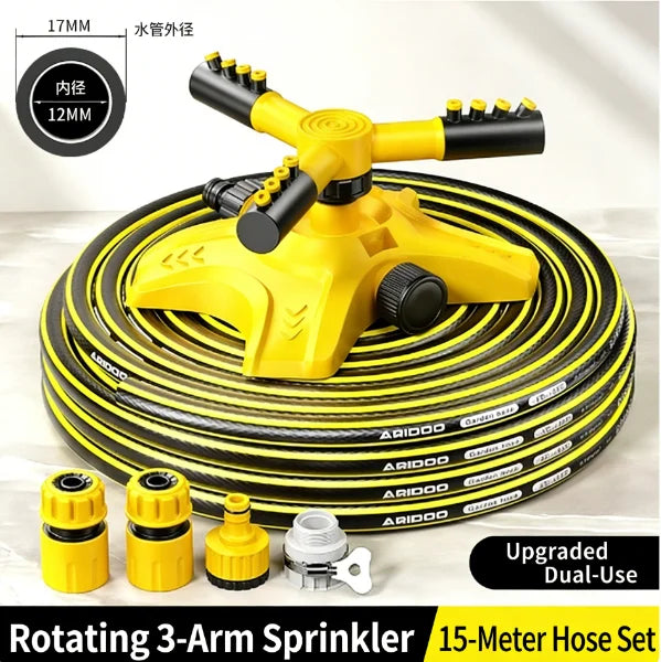 360 °   Automatic Rotating Water Pipe Set, Garden Lawn Sprinkler, Yard Tree Coverage Watering Irrigation Sprayer