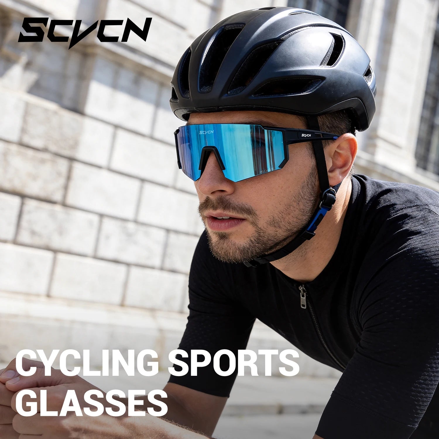 SCVCN Hot Outdoor Sport Cycling Sunglasses MTB Bike Cycling Hiking Eyewear Running Men Women Pickleball UV400 Windproof Goggle