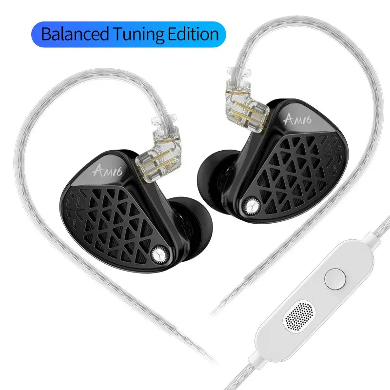 Tidesmit 16BA Driver Wired Earbuds HiFi Bass Noise Isolating AM16 Balanced MIC Tidesmit