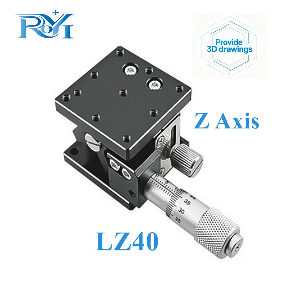 Z Axis 40mm60mm LZ40 LZ60 Sliding Table Optical Displacement Platform High Precision Fine‑Tuning Height Adjustable Lifting Stage