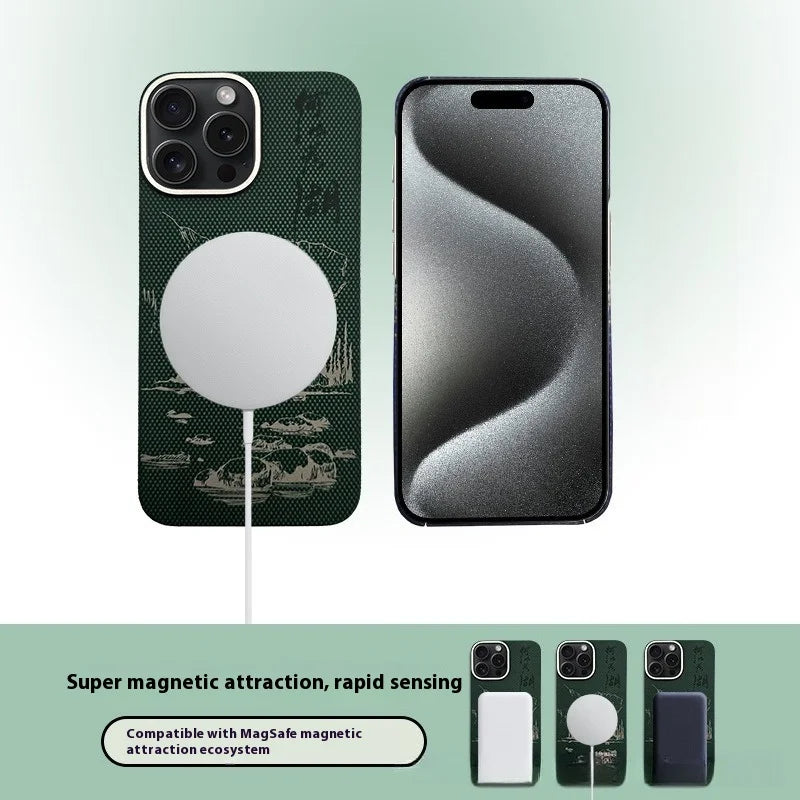iPhone 16 Pro Max Aramid Fiber Case - Slim Magnetic Protection Tidesmit
