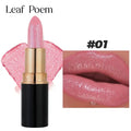 Metallic Glitter Waterproof Lipstick - Long-Lasting Shimmer Formula Lip Care 01 Tidesmit