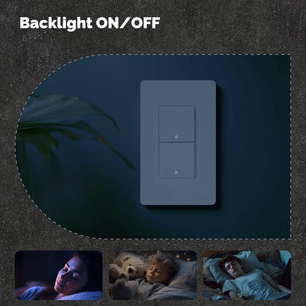 Smart Wi-Fi Wall Switch | App Controlled Light Switch | 1-4 Gang Tidesmit Tidesmit