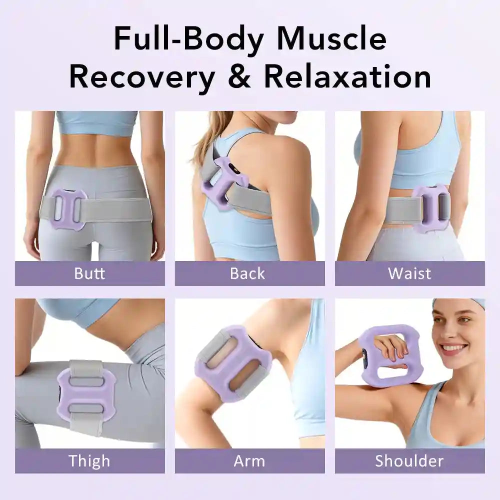 Fascia Gun Portable Deep Tissue Massager Belt - Purple | Tidesmit Fascia Gun Tidesmit