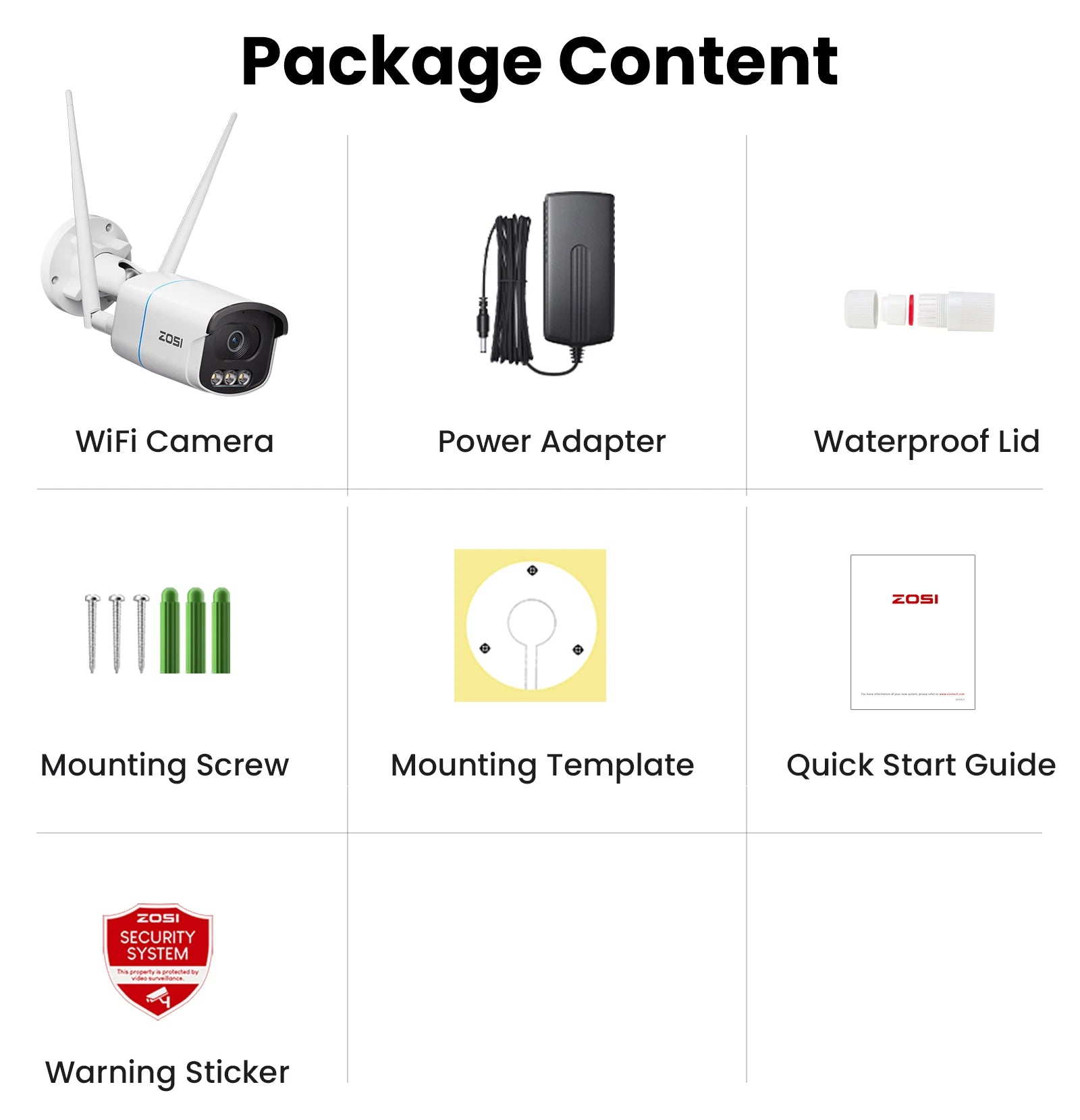 ZOSI 8MP/5MP Aurora Lux WiFi Security Camera True Full Color Night AI Detection Outdoor 4K/3K HD CCTV Video Surveillance Camera