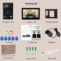 Tuya 7-inch smart video intercom doorbell system, with ID card and Wi-Fi connectivity, suitable for video intercom devices home