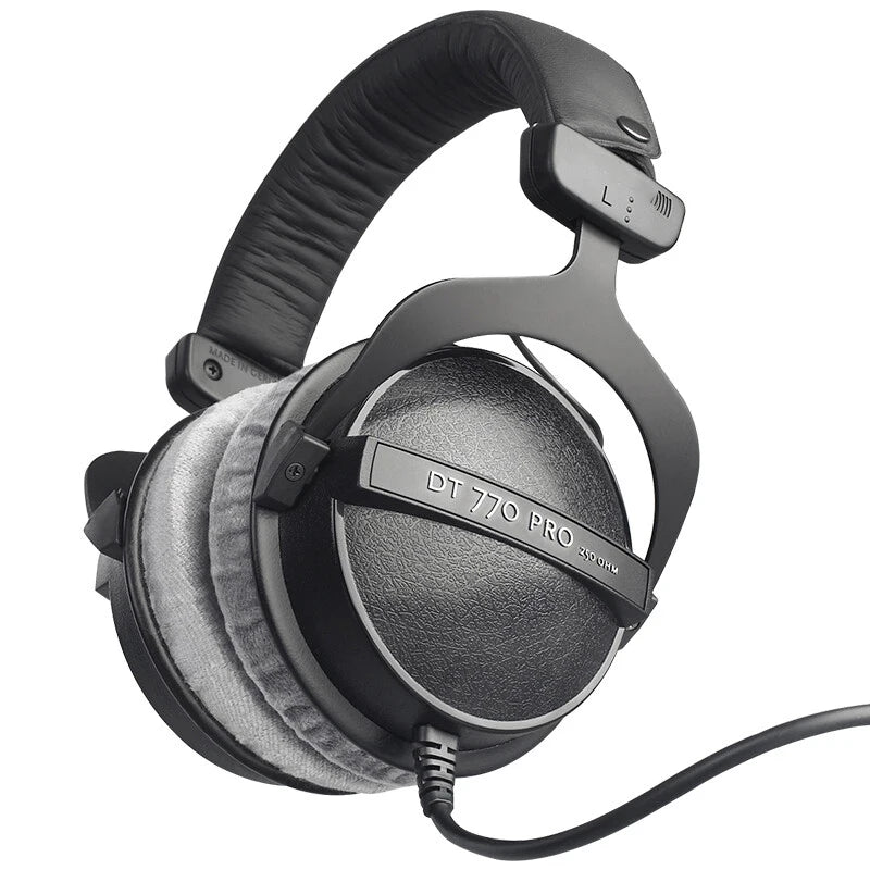 Studio Monitor Headphones 250 Ohm - Precision Wired Over-Ear Audio Gray 250 Ohm Tidesmit