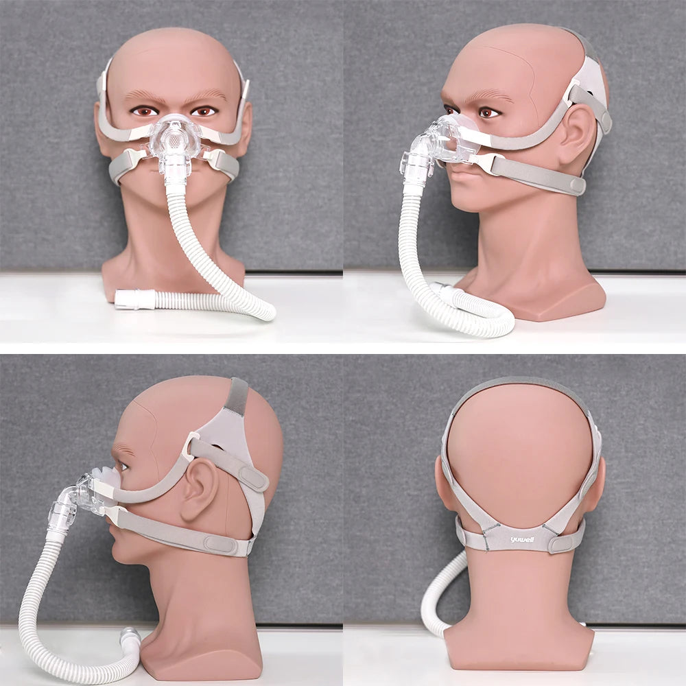 YUWELL Nasal CPAP Mask with Headgear Tube Silicon Gel Cushion for APAP CPAP Machine Sleep Apnea Anti Snoring CPAP Nasal Mask