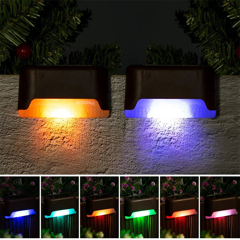 2/4/8/16 Pack Solar Deck Lights LED Waterproof Outdoor Solar Powered  LED Step Lights For Decks Stairs Patio Yard Garden Decor