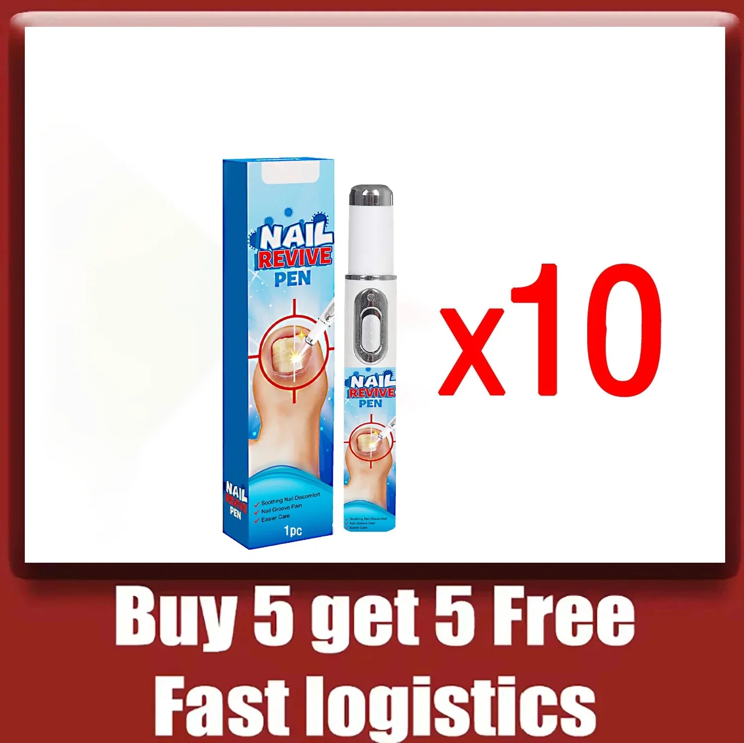 Nail Laser Pen for Onychomycosis - Portable Home Wellness Device Relaxation Treatment Buy 5 get 5 Free Tidesmit