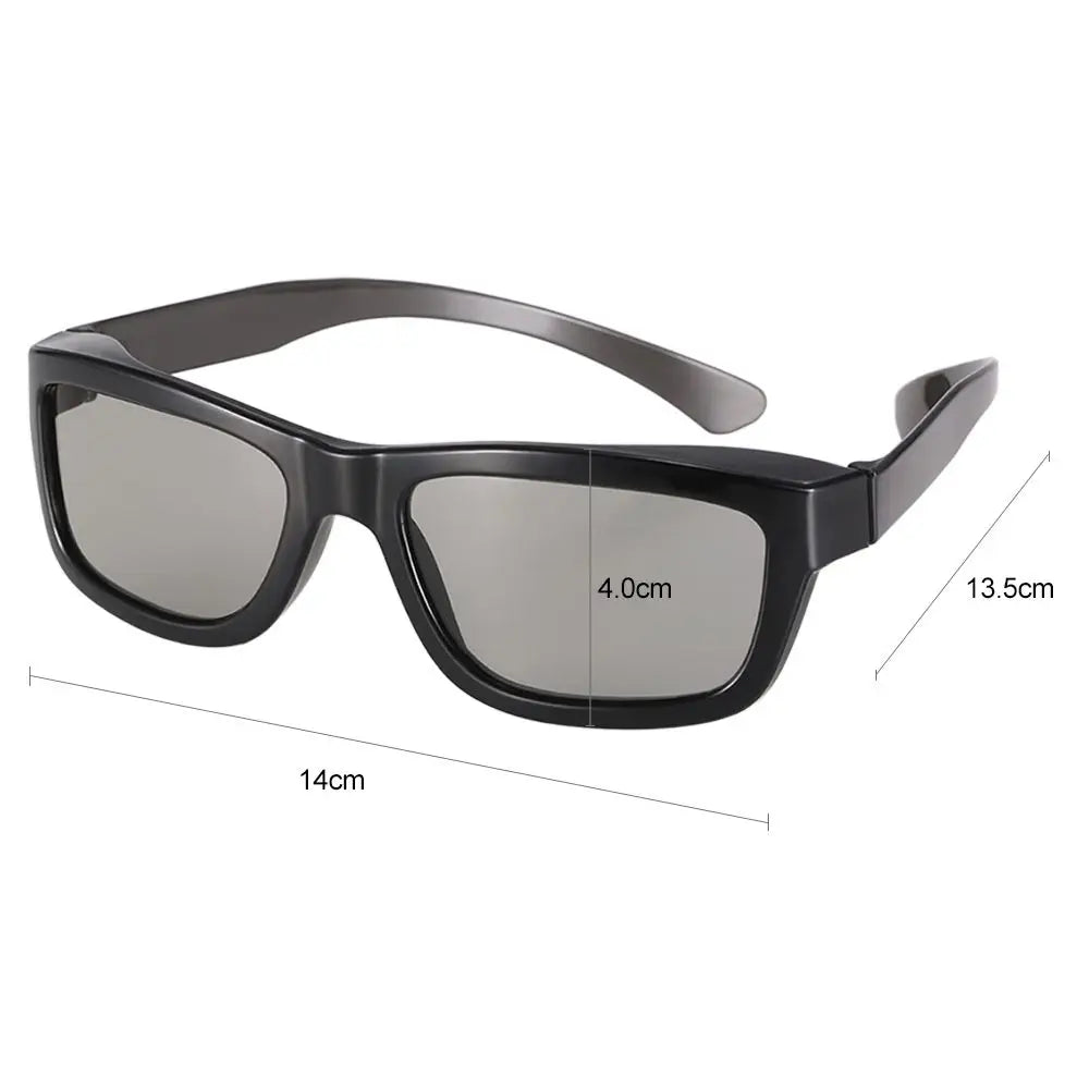 3D Polarized Glasses for Passive TV and Projectors - Black Tidesmit
