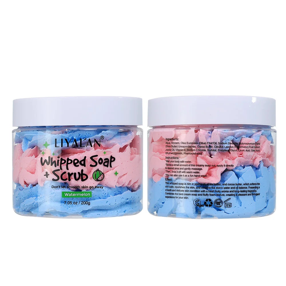 Whipped Body Scrub | Exfoliating Cleanser 200g - Tidesmit Mango Scrubs Treatments Watermelon 200g Fruity|China Mainland