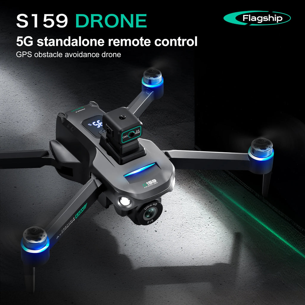 4K GPS Drone with Dual Camera and Remote Screen - Foldable Design Tidesmit