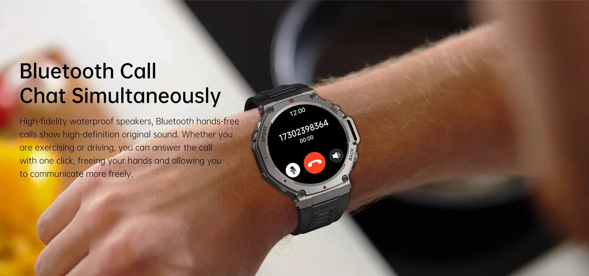 YLL-Dm58 Android Smart Watch AMOLED Screen for Answer Calls GPS Altitude Barometric Compass 5ATM Waterproof NFC Sleep
