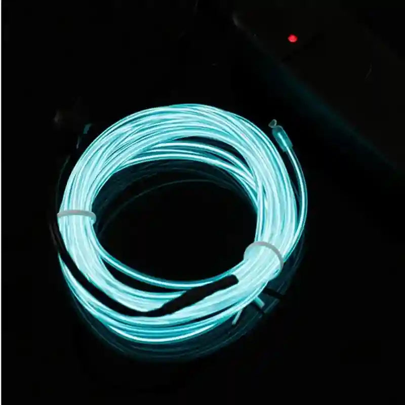 5M LED EL Wire Strip for Car Interior Ambient Lighting - Tidesmit Ice Blue Tidesmit