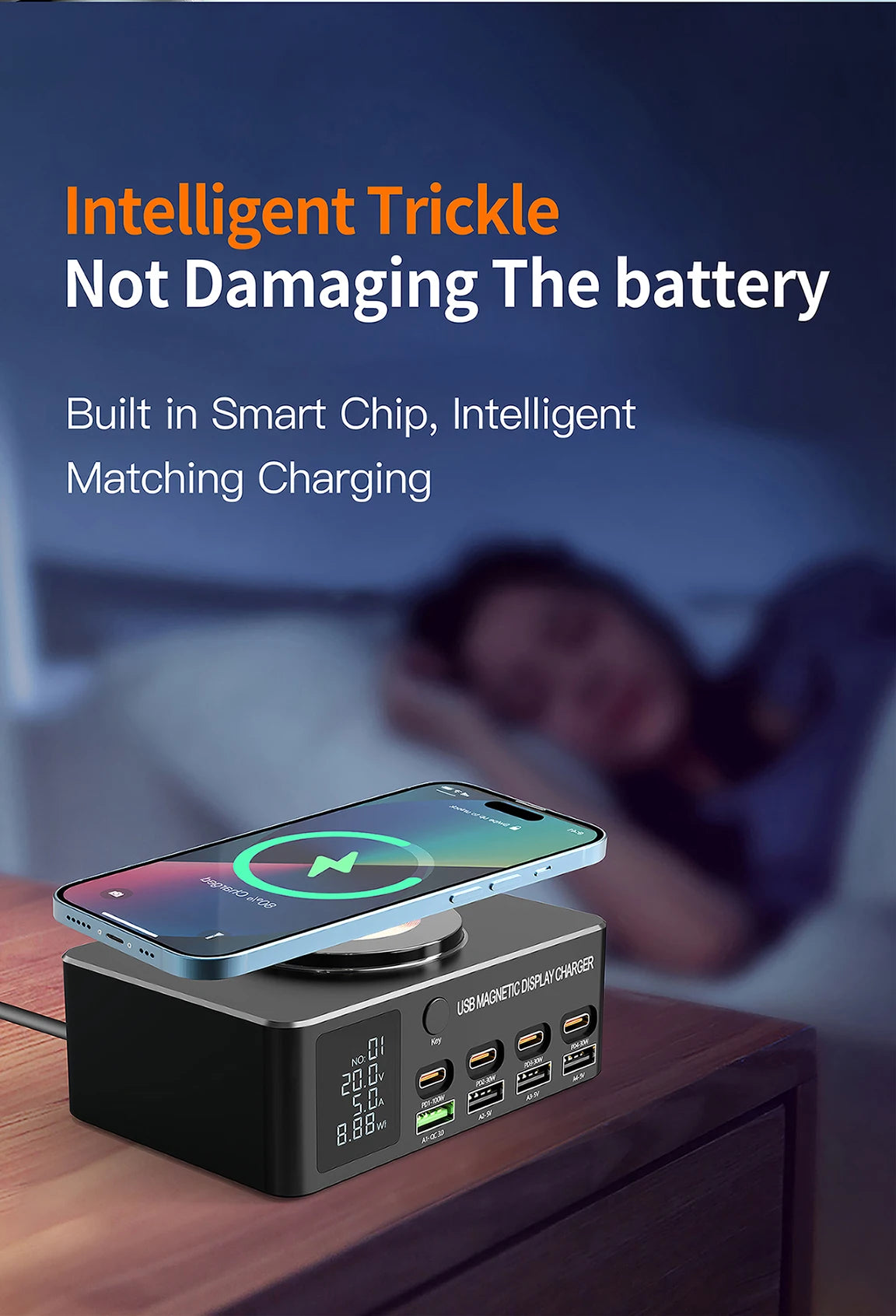 220W GaN USB-C Fast Charger Station for Multi-Device Charging Tidesmit