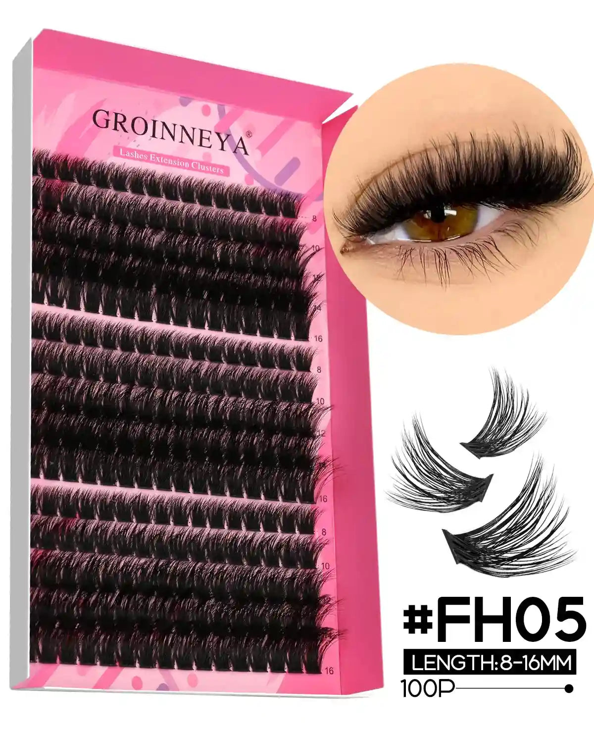 DIY Lash Extension Kit with Bond and Seal - Pro Cluster Set Lip Care Tidesmit