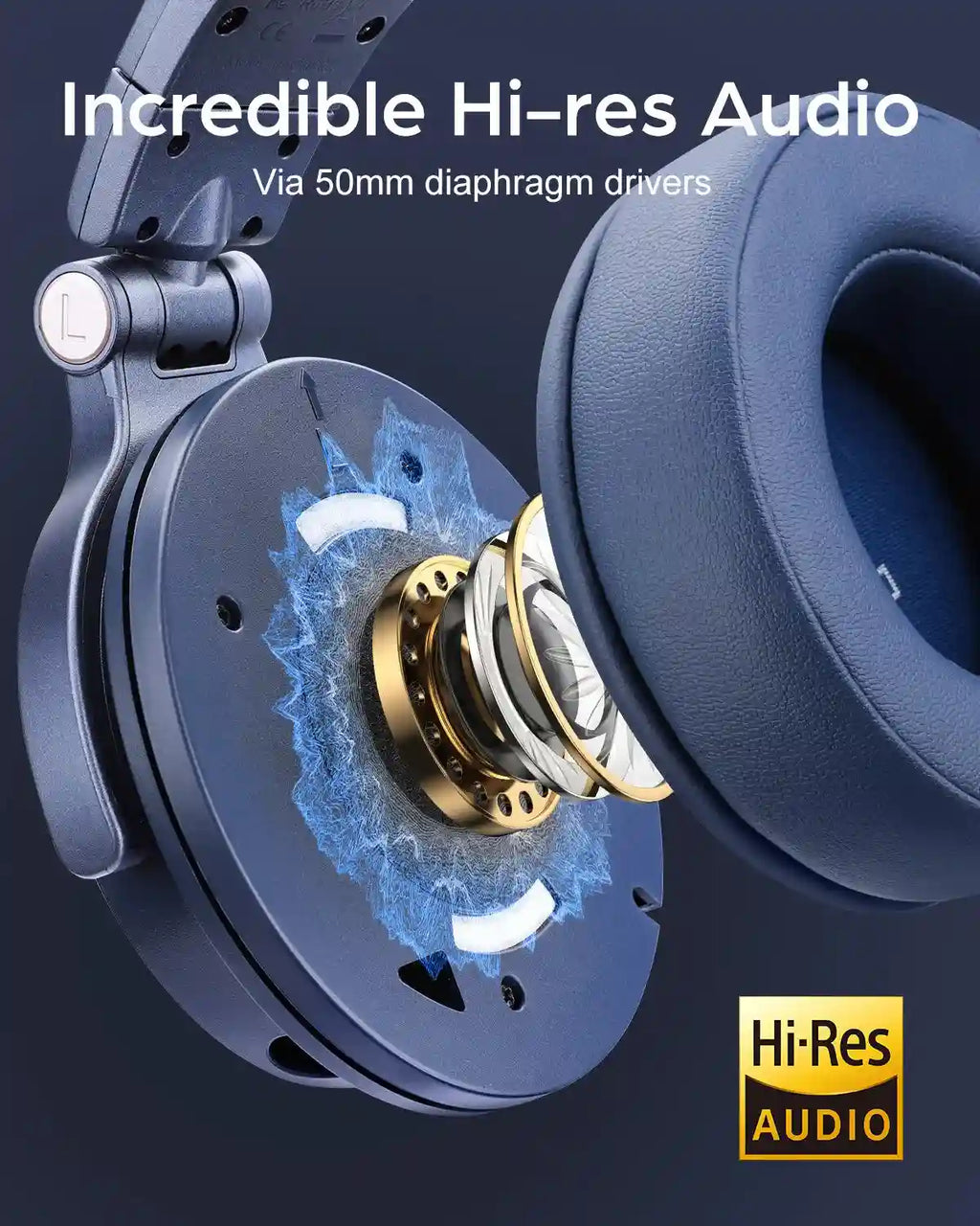 Wired Studio Headphones Over-Ear High-Res Monitor Audio Tidesmit Tidesmit