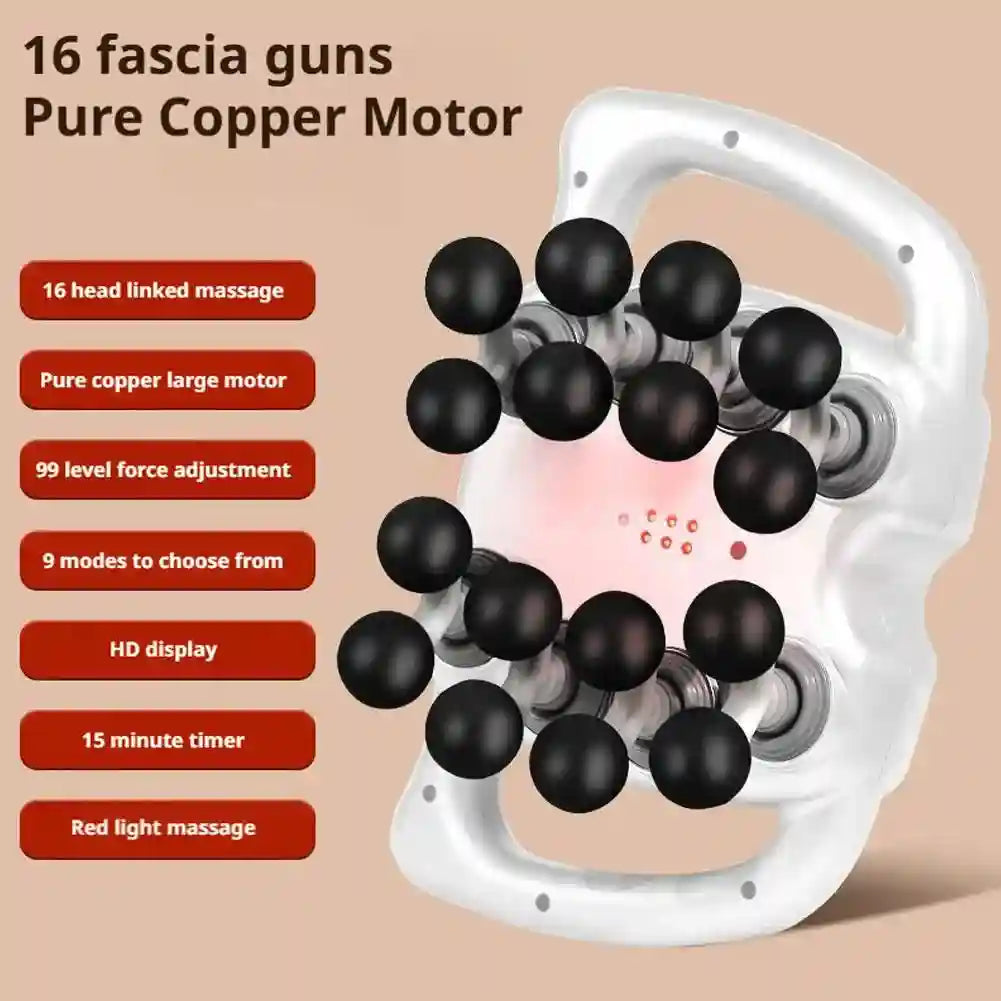 Fascia Gun Deep Tissue Muscle Massager with Red Light Therapy Fascia Gun Tidesmit