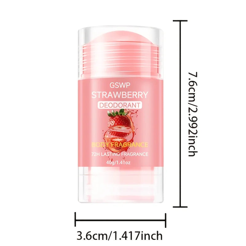 Tidesmit GSWP Strawberry Deodorant 40g/80g for underarms and neck to eliminate body odor naturally.