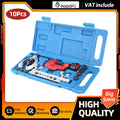 Podofo 10Pcs Copper Brake Line Repair Tool Kit Double Flaring Dies Clamp Tube Cutter Brake Fuel Pipe Tool Set with Box