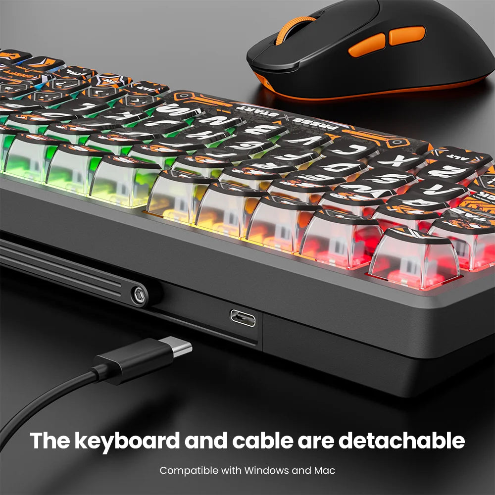 ROYAL KLUDGE RK M75 HE Magnetic Switch Mechanical Keyboard Rapid Trigger 0.01mm 75% RGB Hot Swap Gasket E-Sports Gaming Keyboard