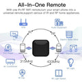 WiFi RF IR All-In-One Smart Universal Remote Controller, RF Appliances Tuya Smart Life App Voice Control with Alexa Google Home
