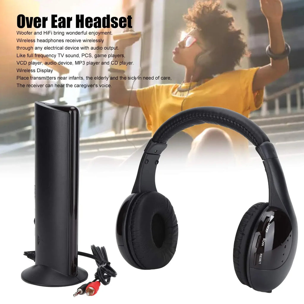 Wireless Over-Ear Headphones with FM Radio & Deep Bass - Tidesmit Tidesmit