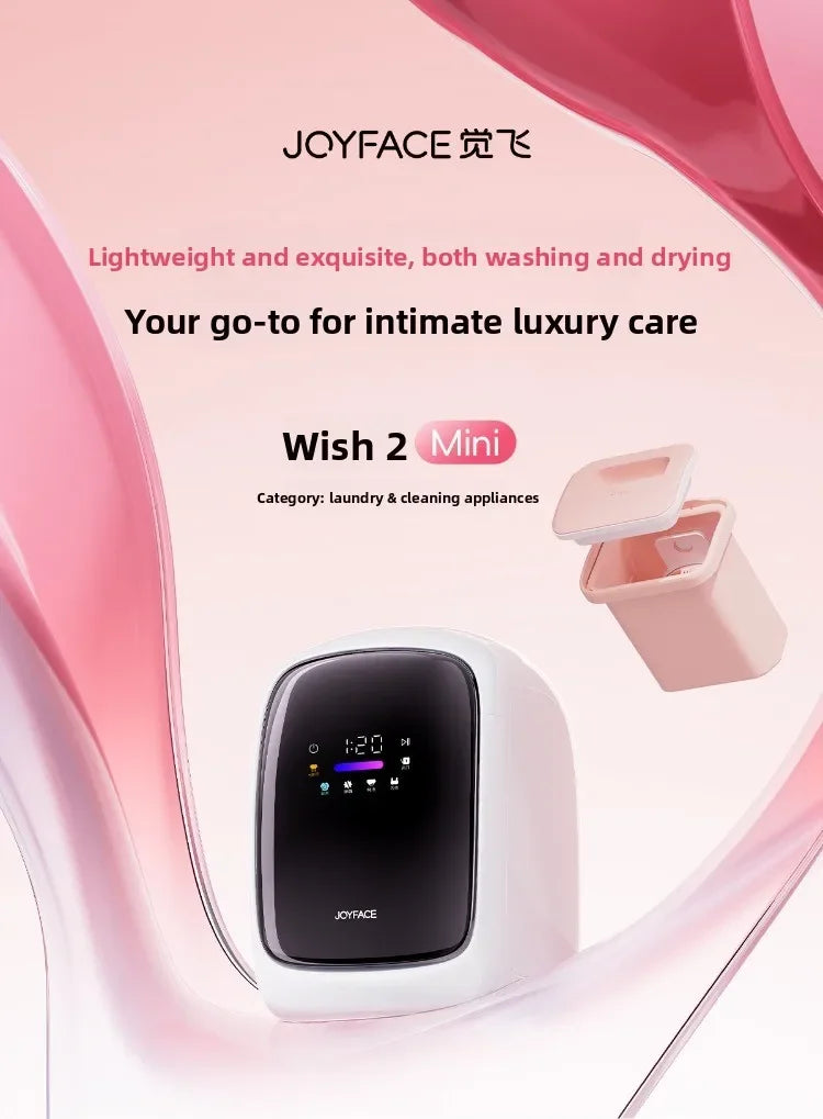 Tidesmit JOYFACE 2Mini 220V portable washing machine side view showing compact automatic laundry dryer feature