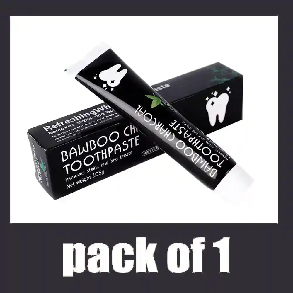 Tidesmit bamboo charcoal whitening toothpaste for deep stain removal and fresh breath oral care