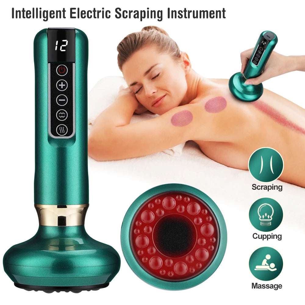 Electric Gua Sha Massager: Heated Deep Tissue Body Sculpting Tool Body Shaping Massage Equipment Tidesmit
