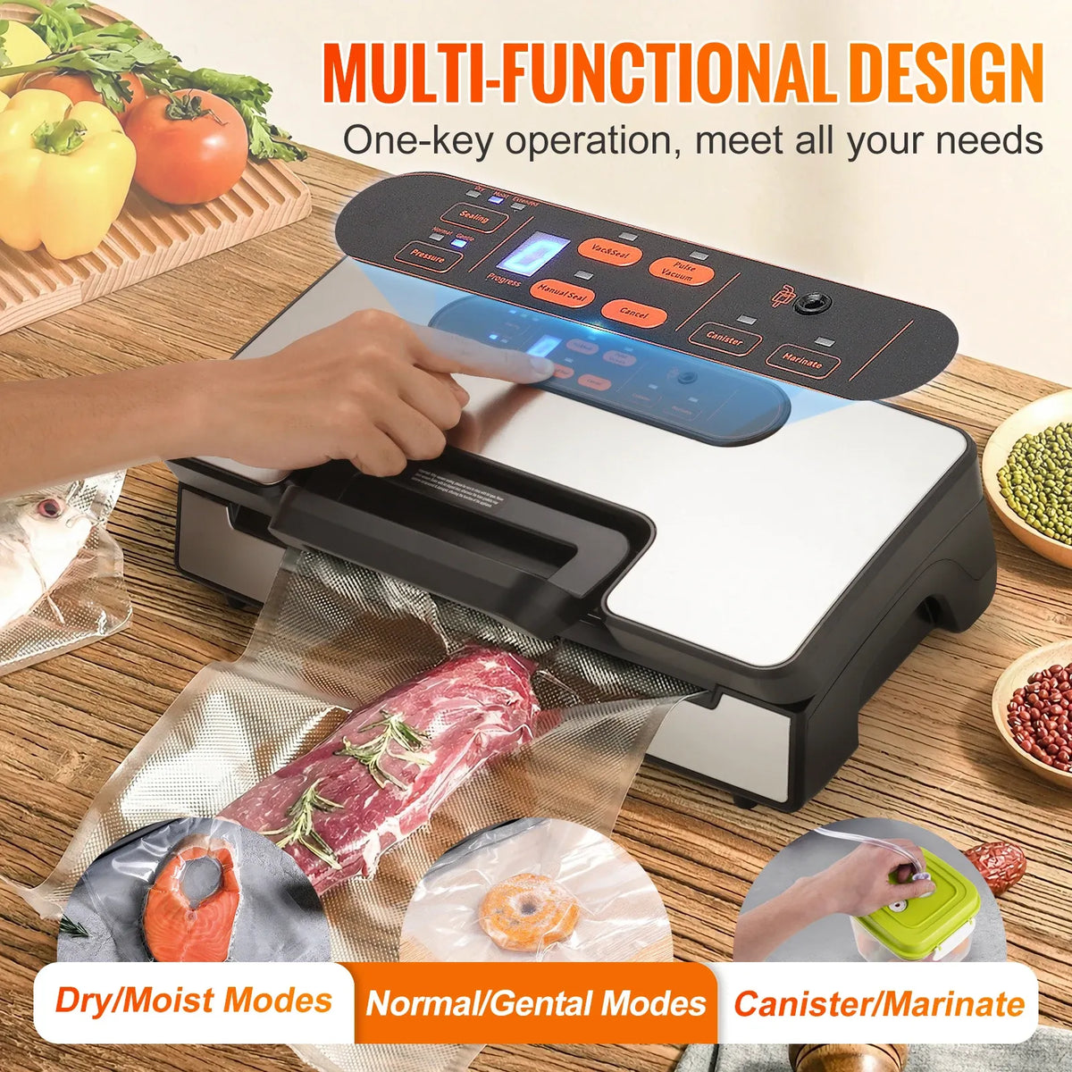 SucceBuy 130W 90Kpa Vacuum Sealer Machine