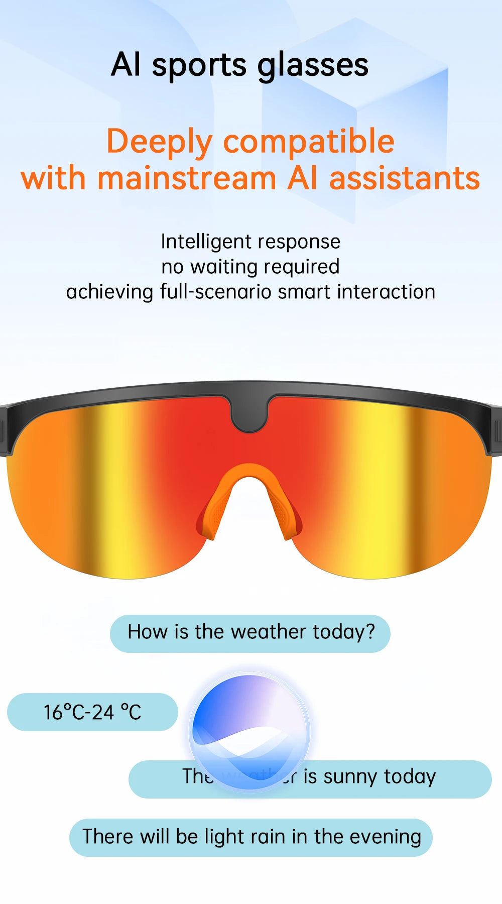 Tidesmit Smart Cycling Glasses with HD Camera and Spatial Bluetooth Audio Tidesmit