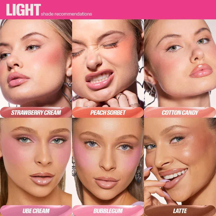 Multi-shade hydrating lip and cheek blush stick for light skin, featuring creamy, natural rouge finishes in 6 colors.