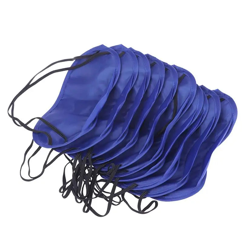 10Pcs Eye Cover Imitated Silk Sleep Eye Mask Sleeping Padded Eye Masks Shade Patch Women Men Blindfold Travel Sleepmasker