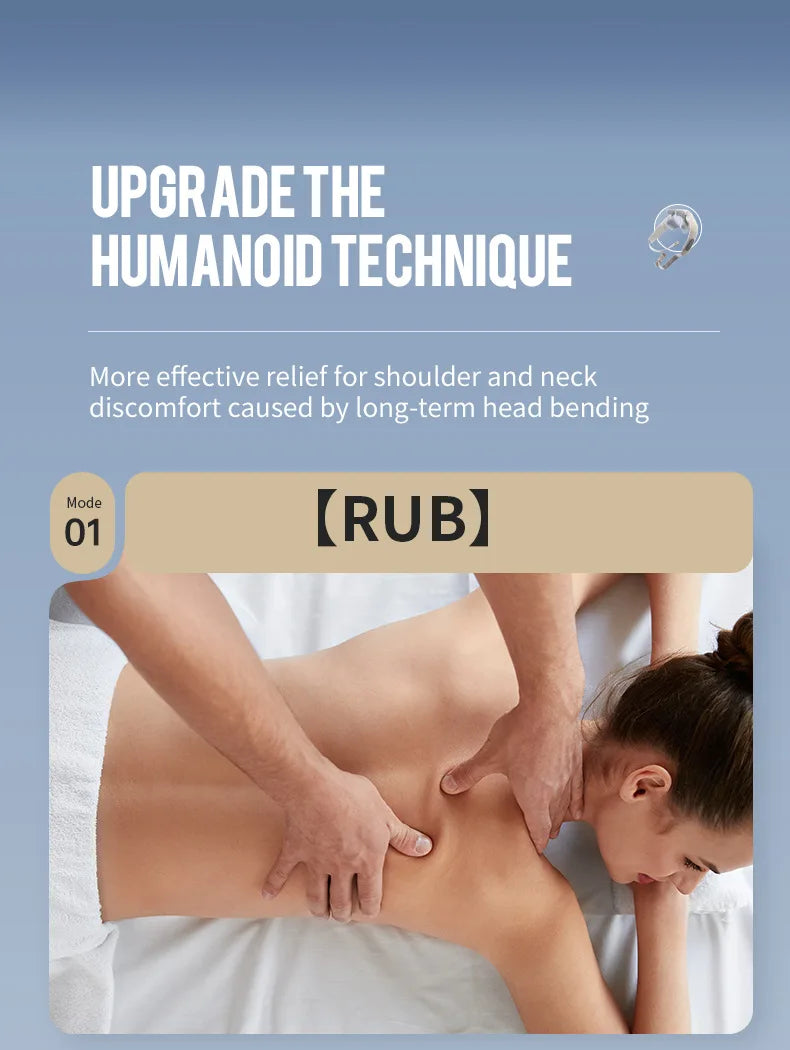 Electric Neck and Shoulder Massager - Rechargeable Deep Tissue Shawl Back Massage Instrument Tidesmit